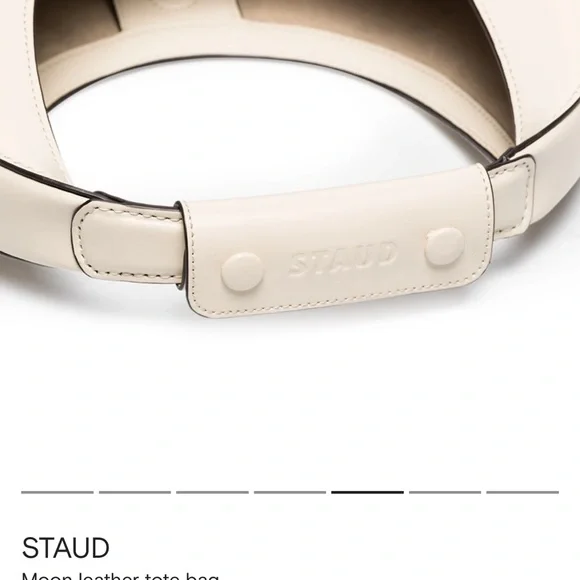 STAUD Off-White Leather Tote - Picture 5 of 7